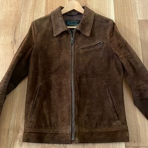 Mens Suede Schott Leather Jacket